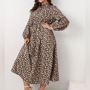 Cheetah dress- size 2X (roomy)